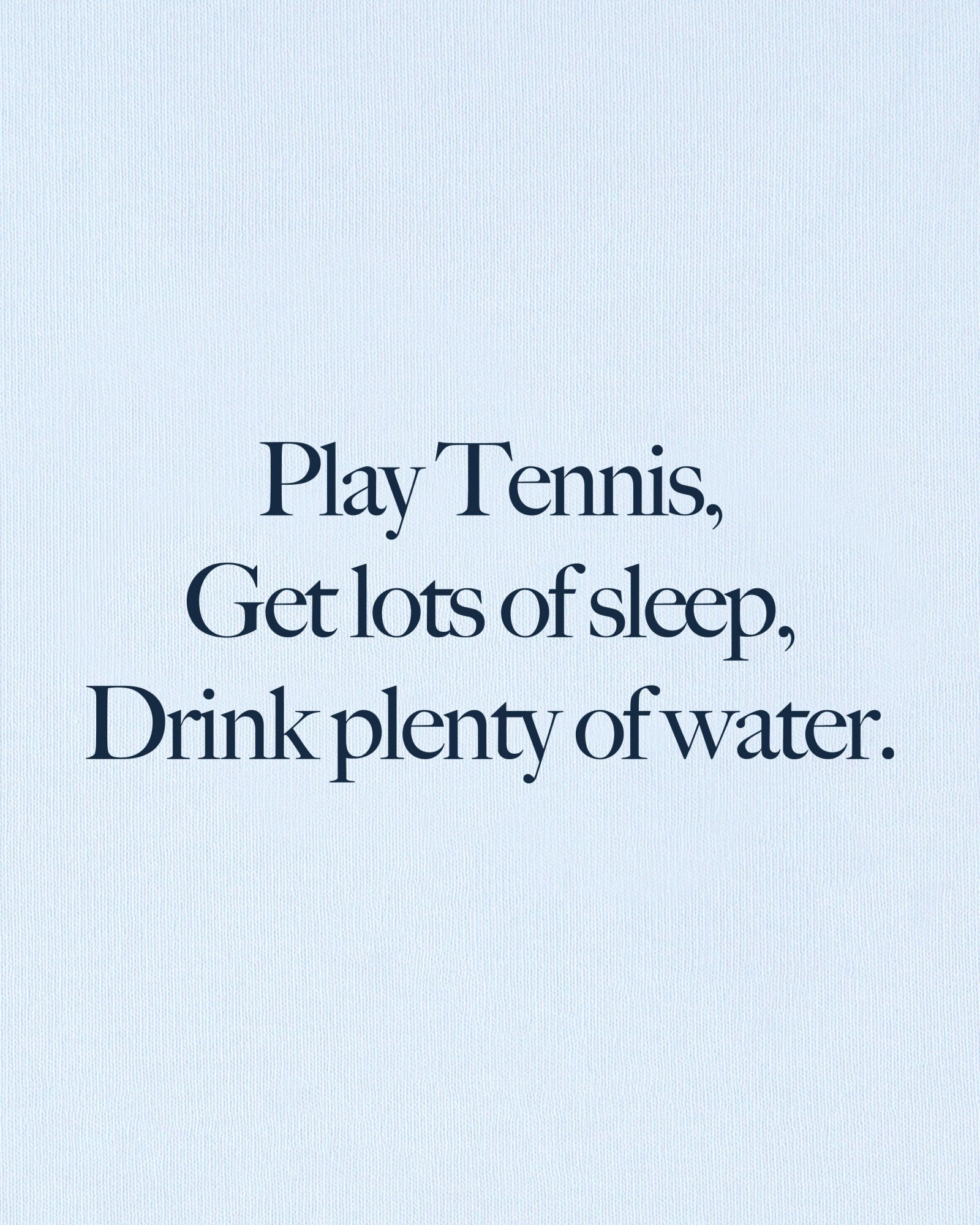 Play Tennis Crewneck - Ciel/Navy