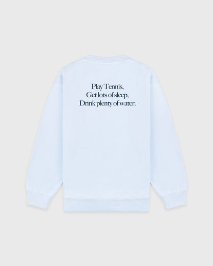 Play Tennis Crewneck - Ciel/Navy