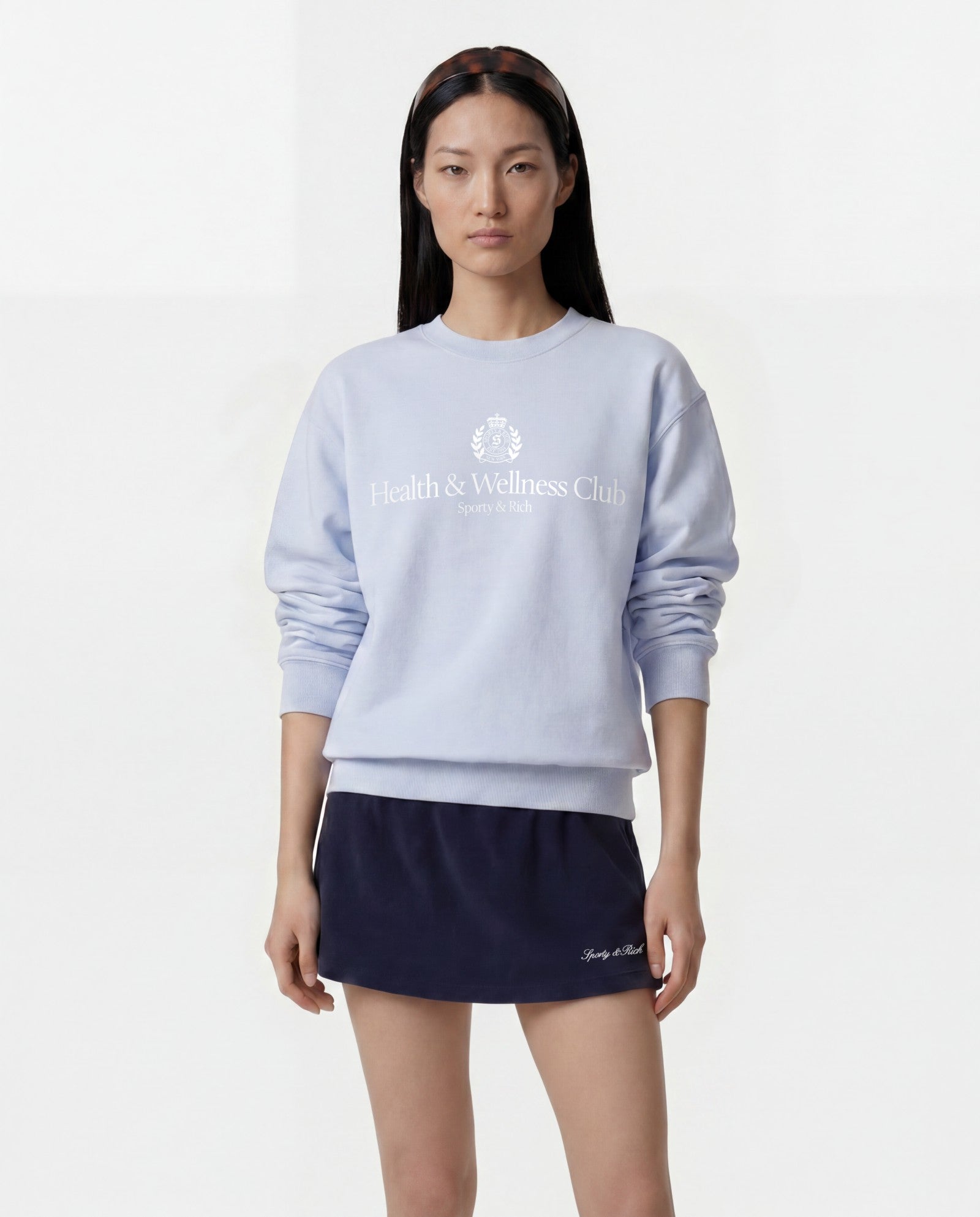 H&W Crest Crewneck - Ciel