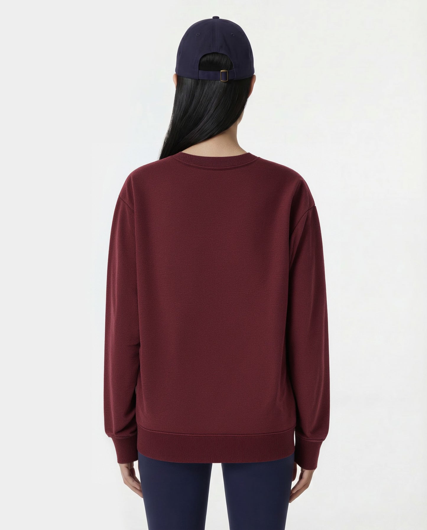 Syracuse Embroidered Crewneck - Bordeaux/White