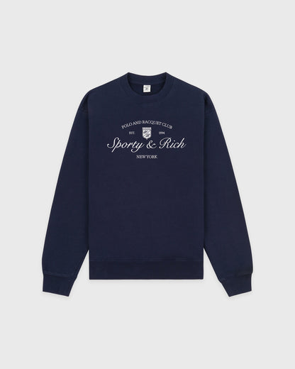 Syracuse Embroidered Crewneck - Navy/White