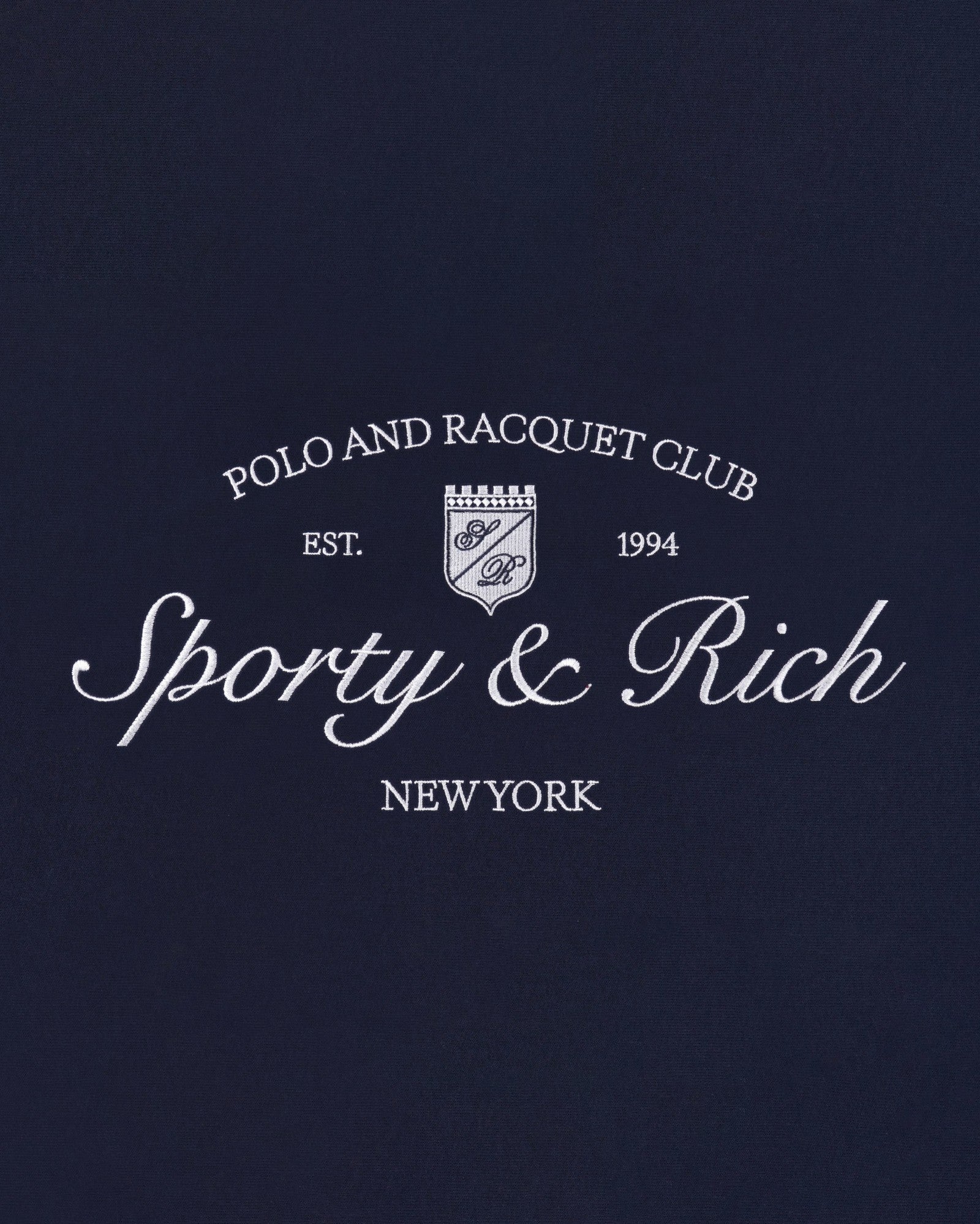 Syracuse Embroidered Crewneck - Navy/White