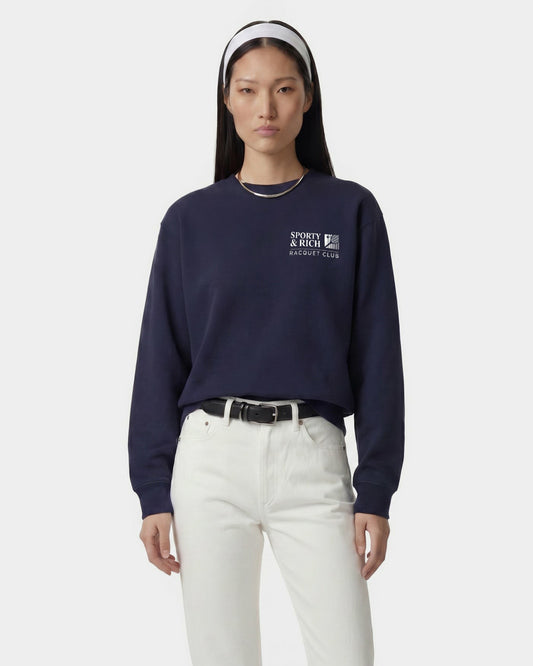 Promo Crewneck - Navy/White