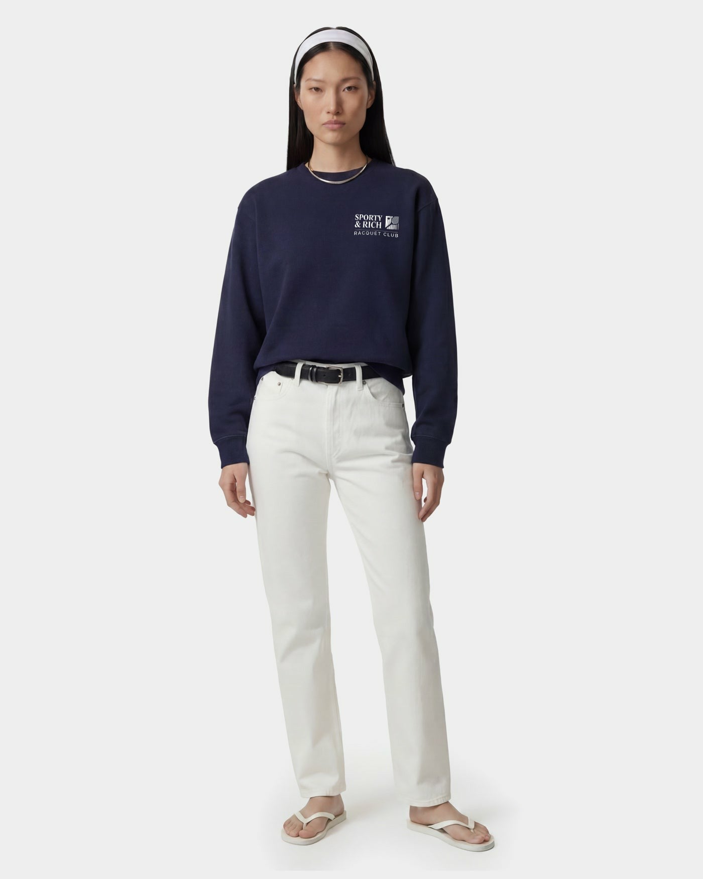 Promo Crewneck - Navy/White