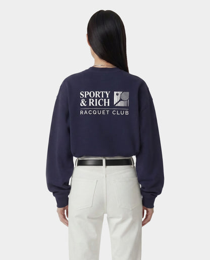 Promo Crewneck - Navy/White
