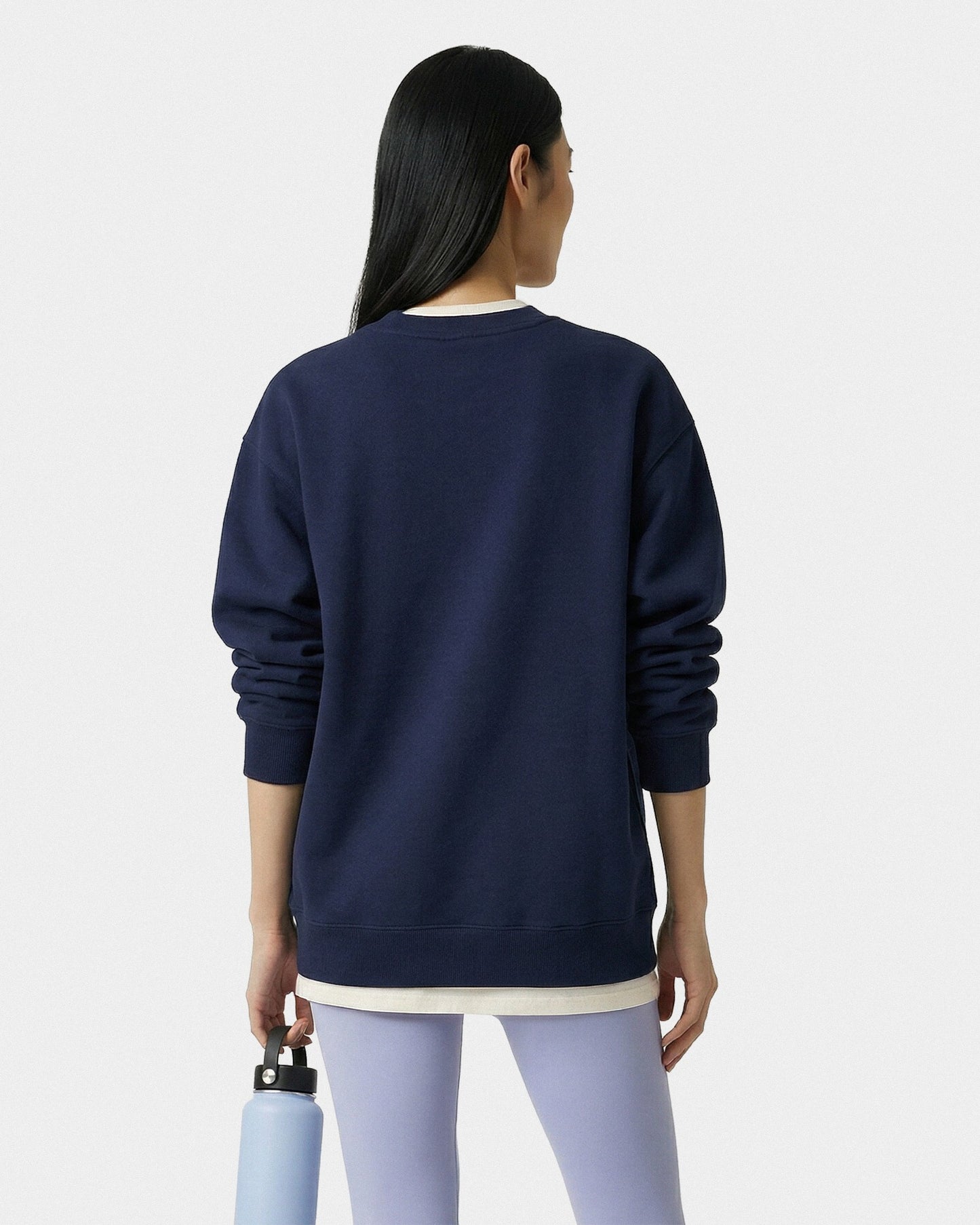 Varsity Crest Crewneck - Navy/White