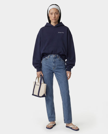 Syracuse Embroidered Hoodie - Navy/White