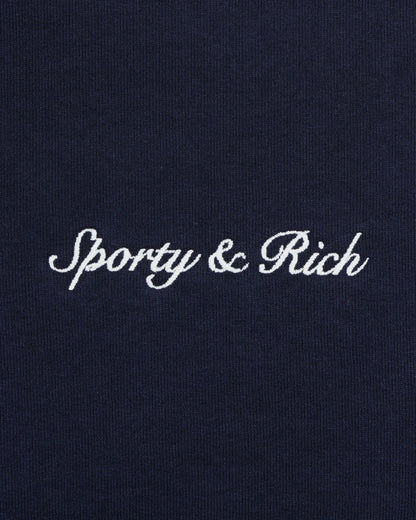 Syracuse Embroidered Hoodie - Navy/White