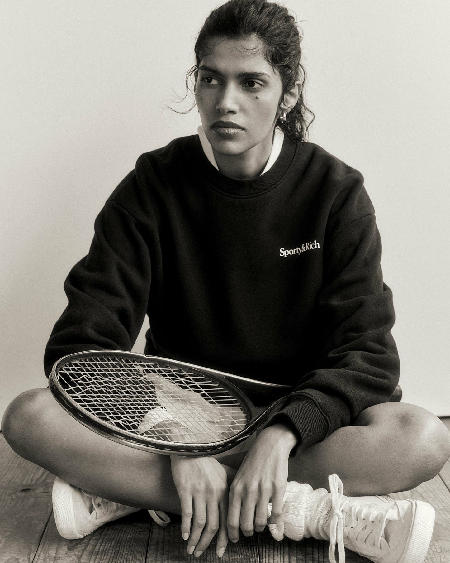 Play Tennis Crewneck - Navy/White