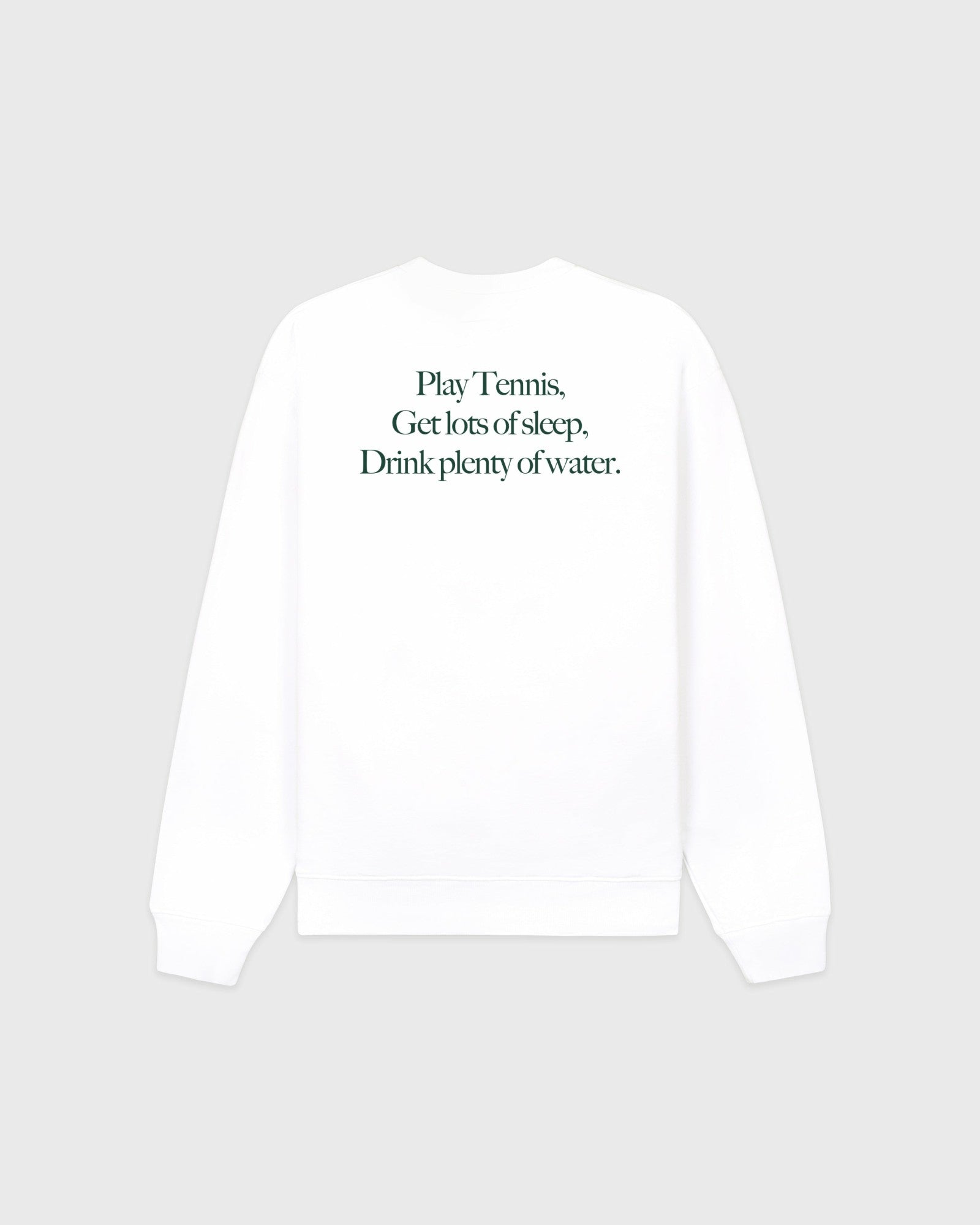 Play Tennis Crewneck - White/Forest