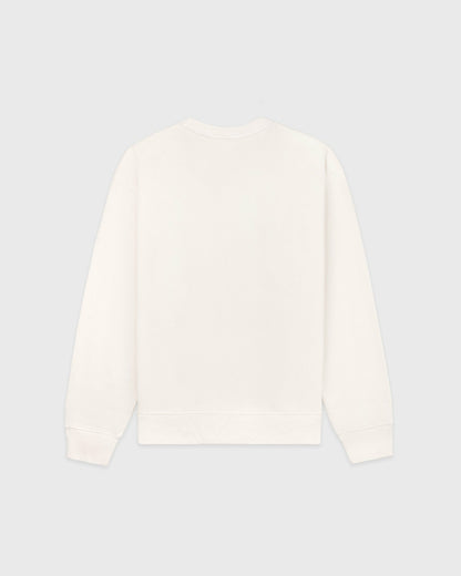 Varsity Crest Crewneck - Ecru/Navy