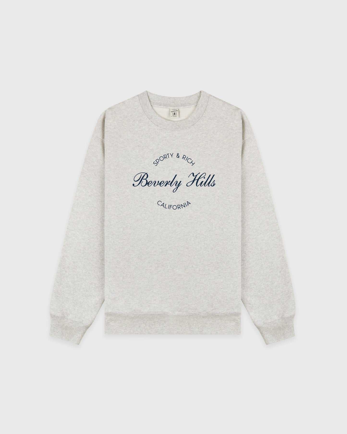 Beverly Script Crewneck - Heather Gray/Navy