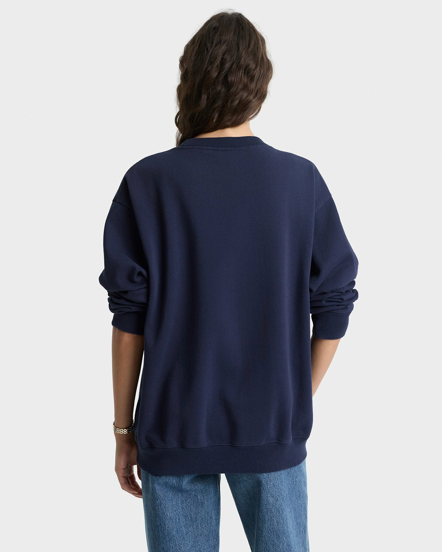 Yale Ivy Crewneck - Navy/White