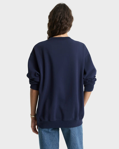 Yale Ivy Crewneck - Navy/White