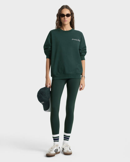 Syracuse Crewneck - Forest/White