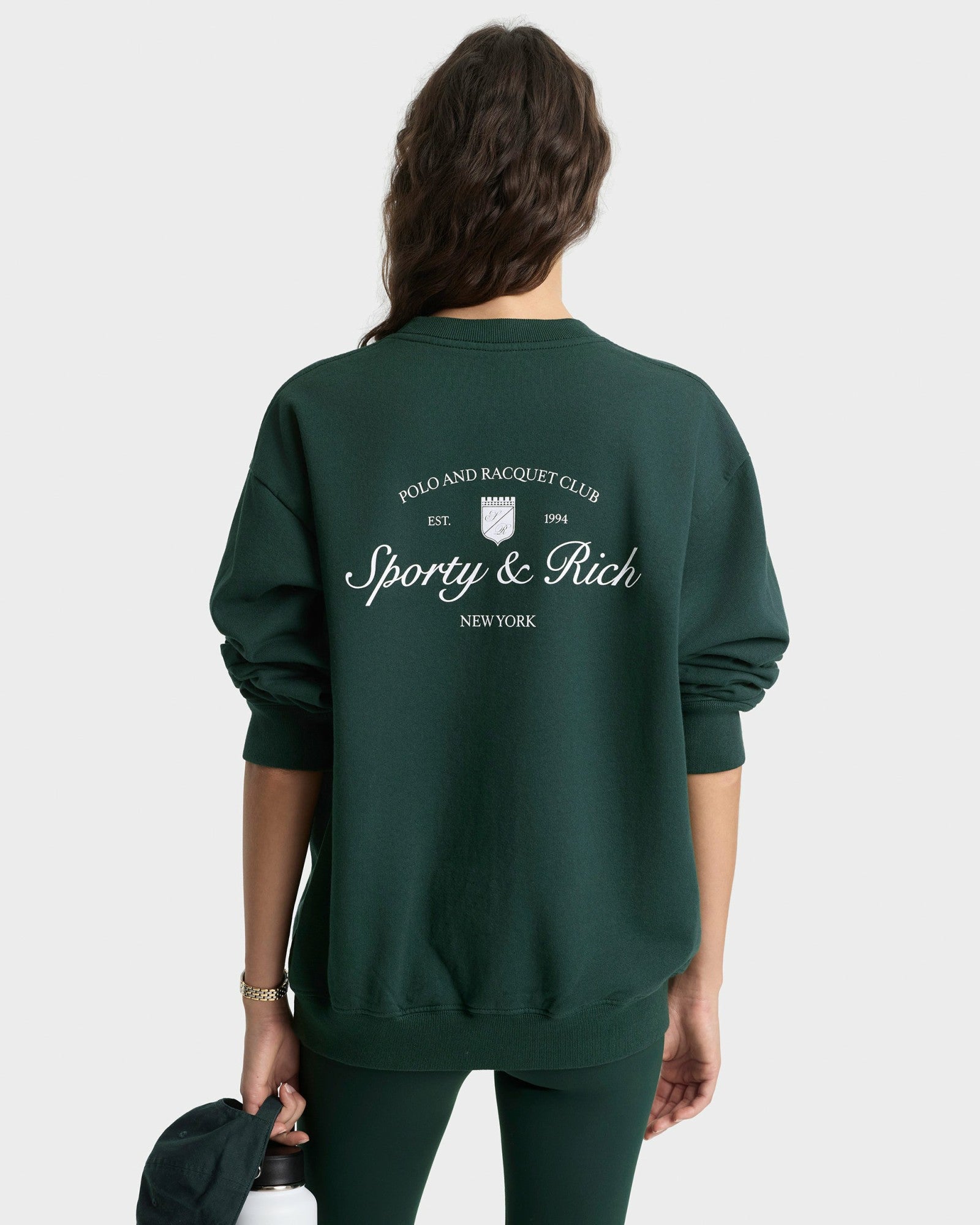 Syracuse Crewneck - Forest/White
