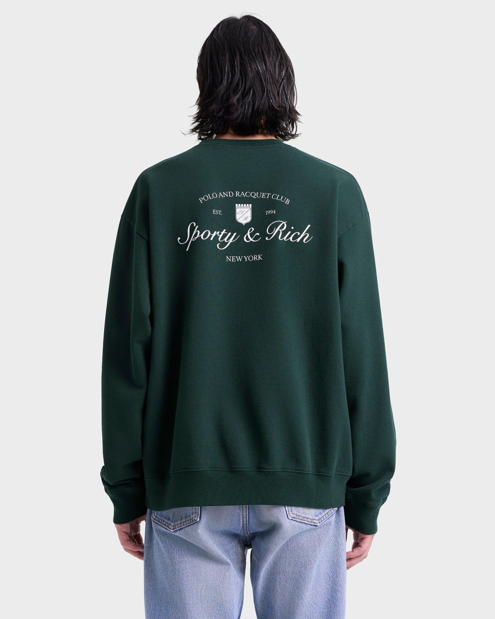Syracuse Crewneck - Forest/White