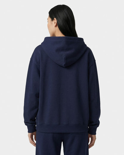 Vendome LA Embroidered Zip Hoodie - Navy/White