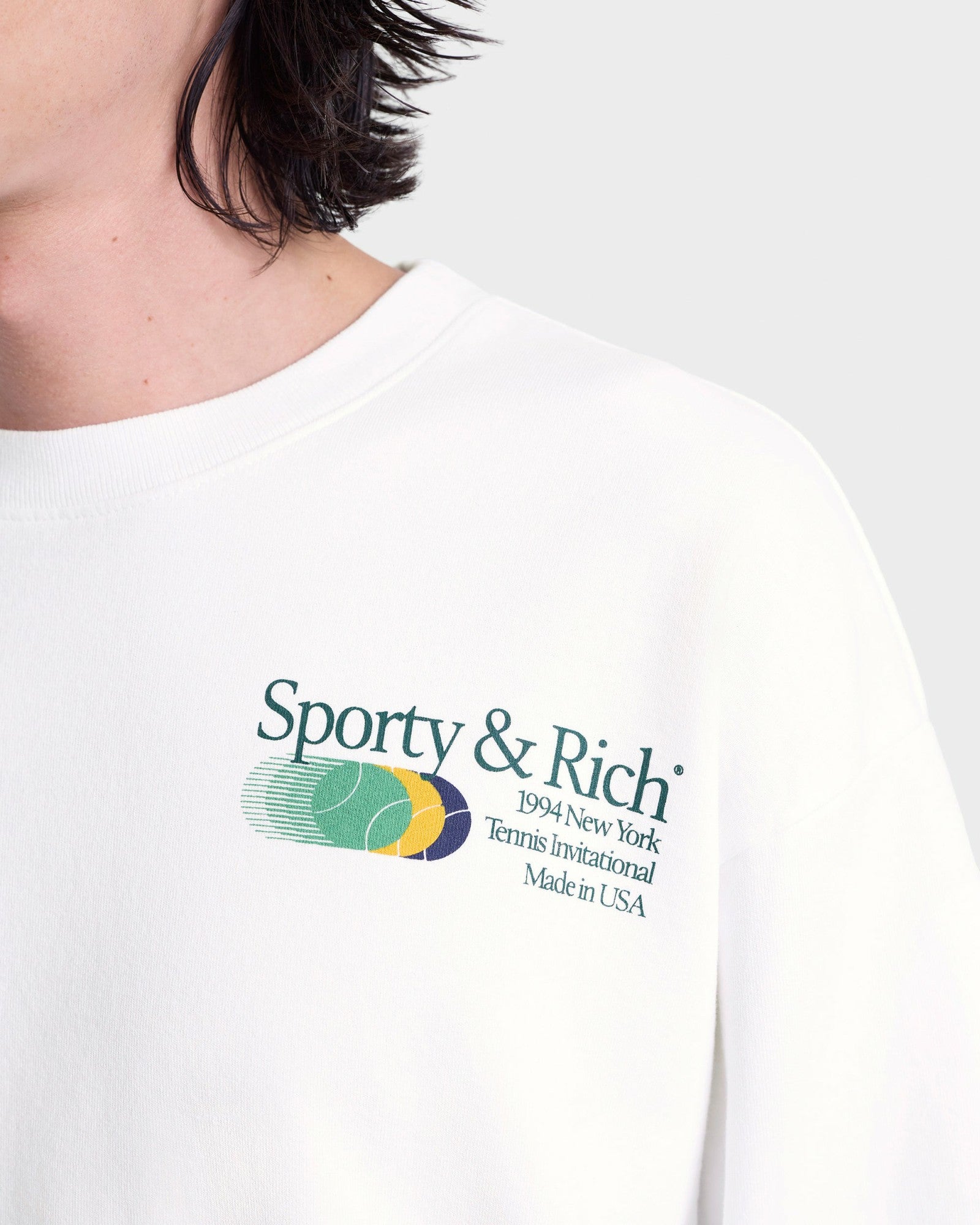 Invitational Crewneck - White/Forest