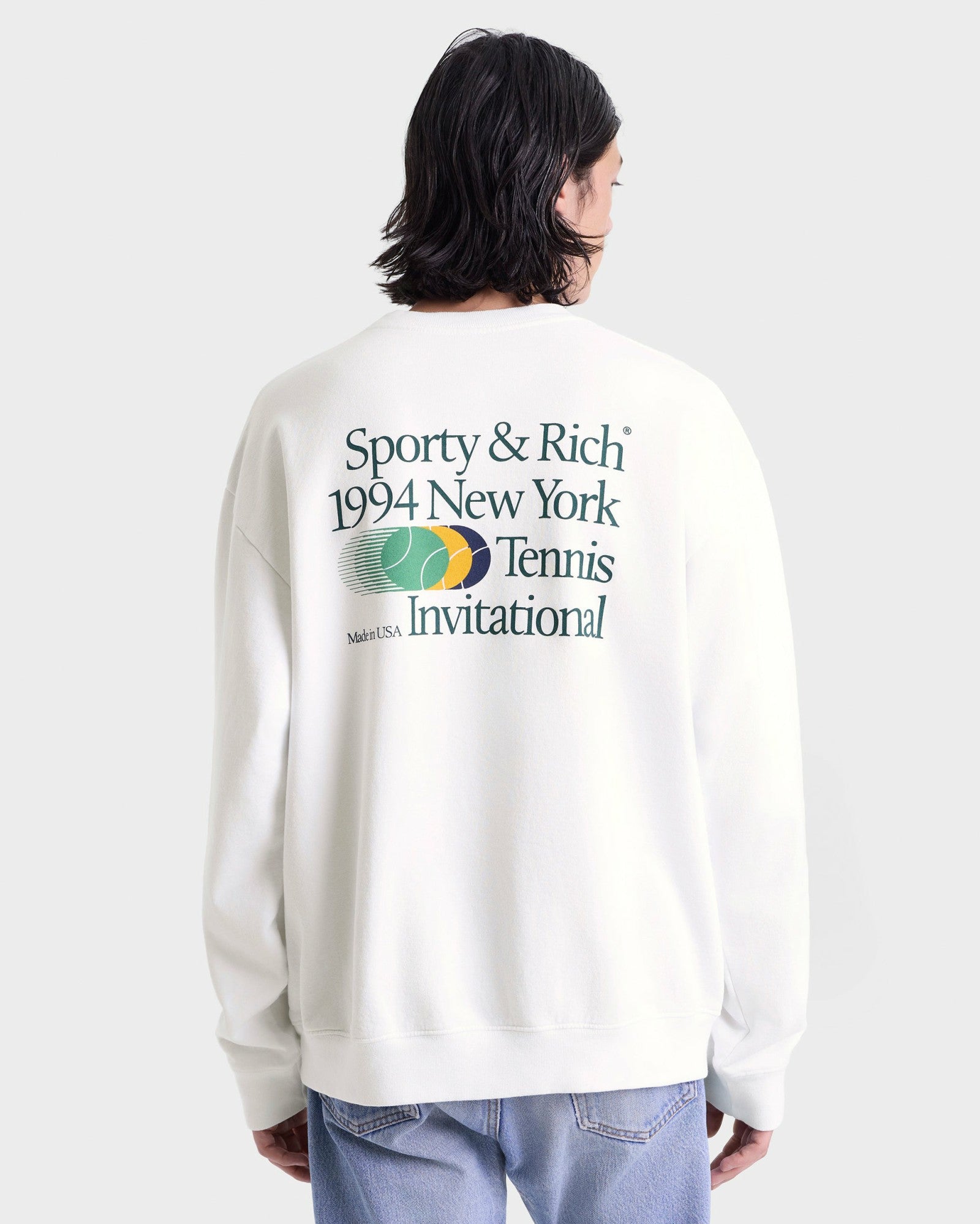 Invitational Crewneck - White/Forest