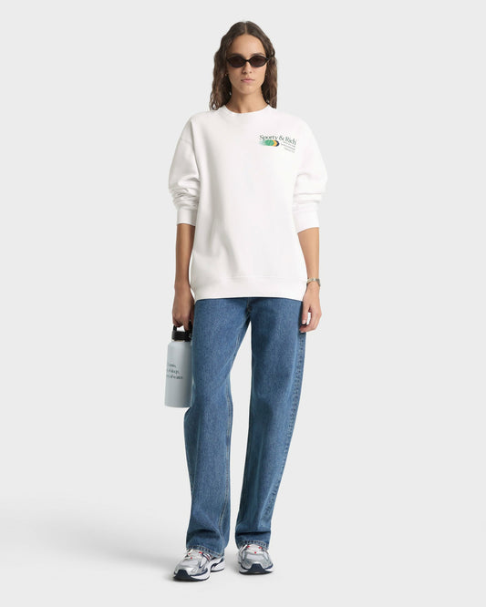 Invitational Crewneck - White/Forest