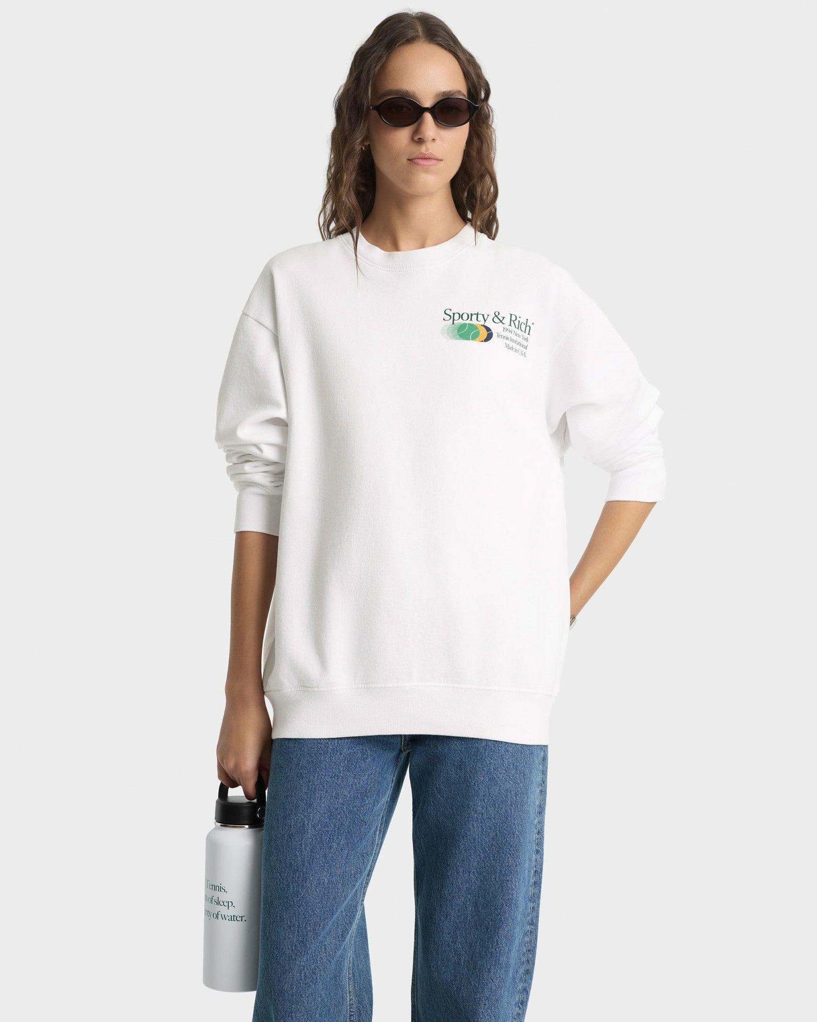 Invitational Crewneck - White/Forest
