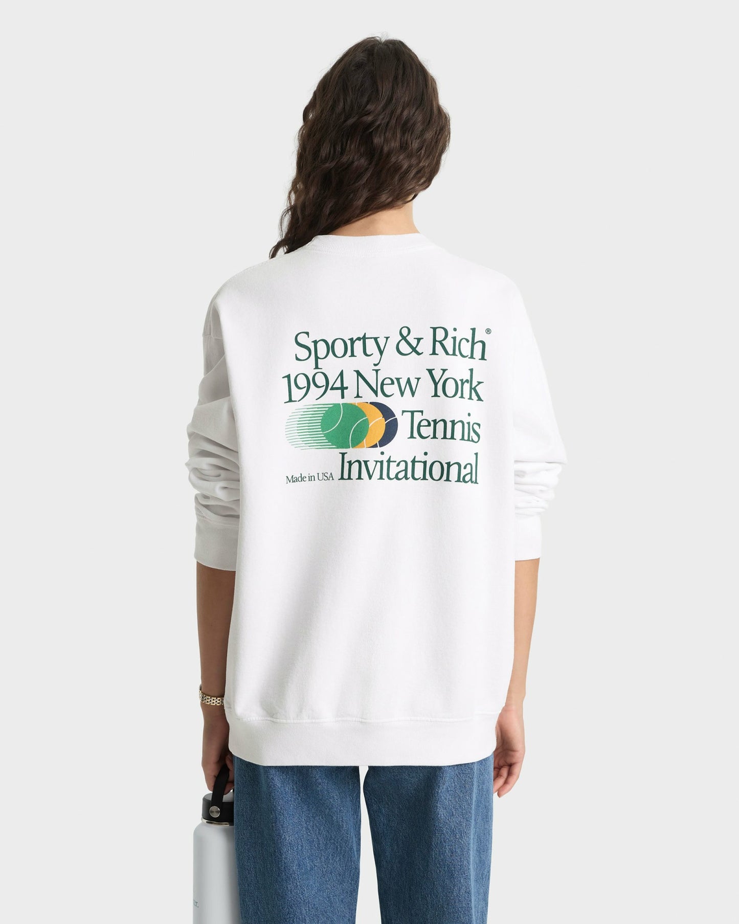 Invitational Crewneck - White/Forest