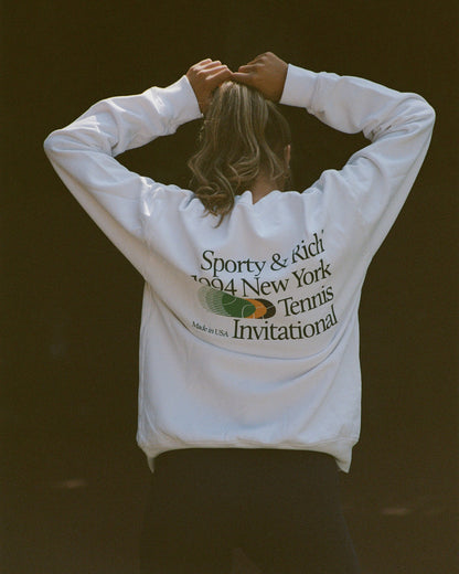 Invitational Crewneck - White/Forest