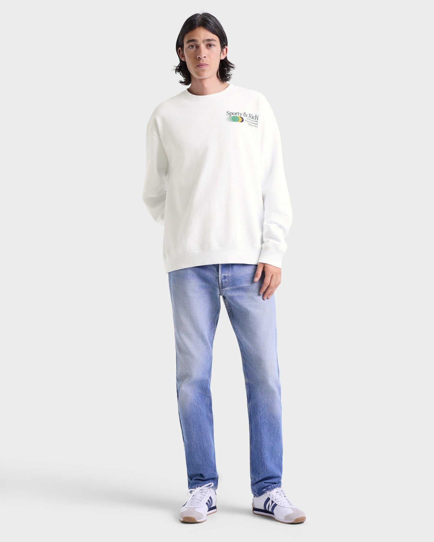 Invitational Crewneck - White/Forest