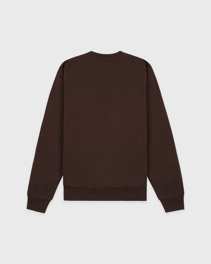 H&W Crest Crewneck - Chocolate/Ecru