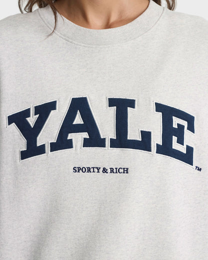 Yale Ivy Crewneck - Heather Gray/Navy