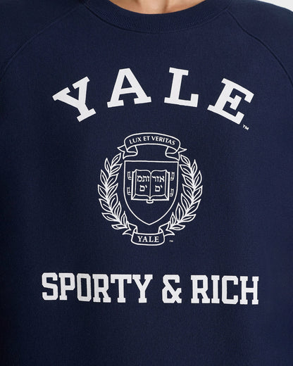 Veritas Soft Crewneck - Navy/White