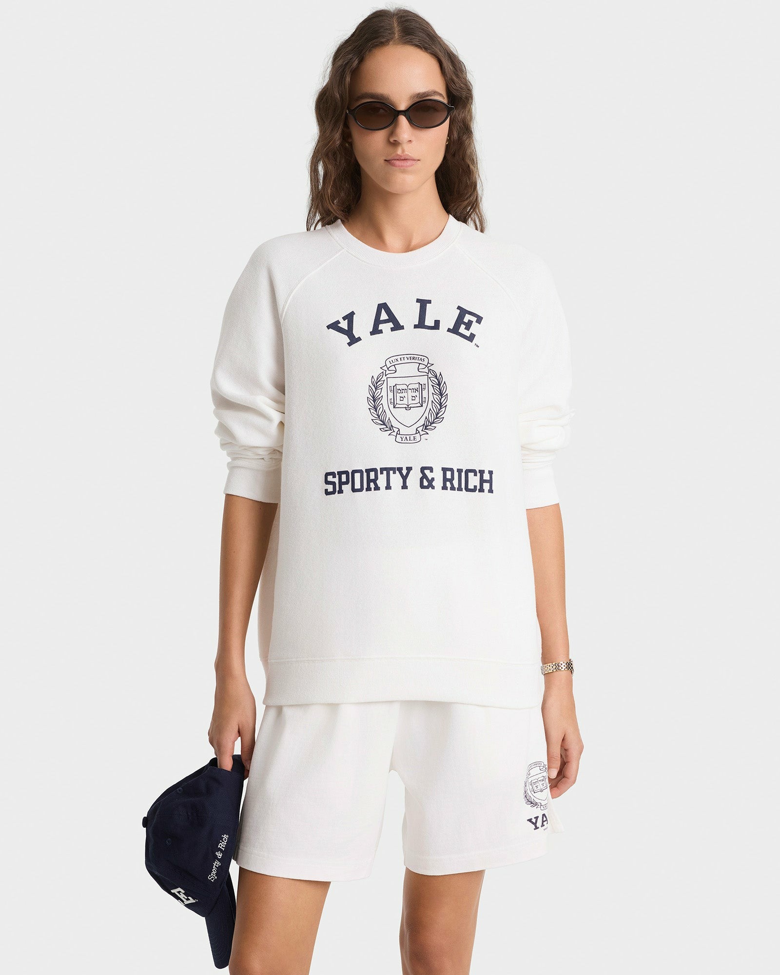 Veritas Soft Crewneck - White/Navy