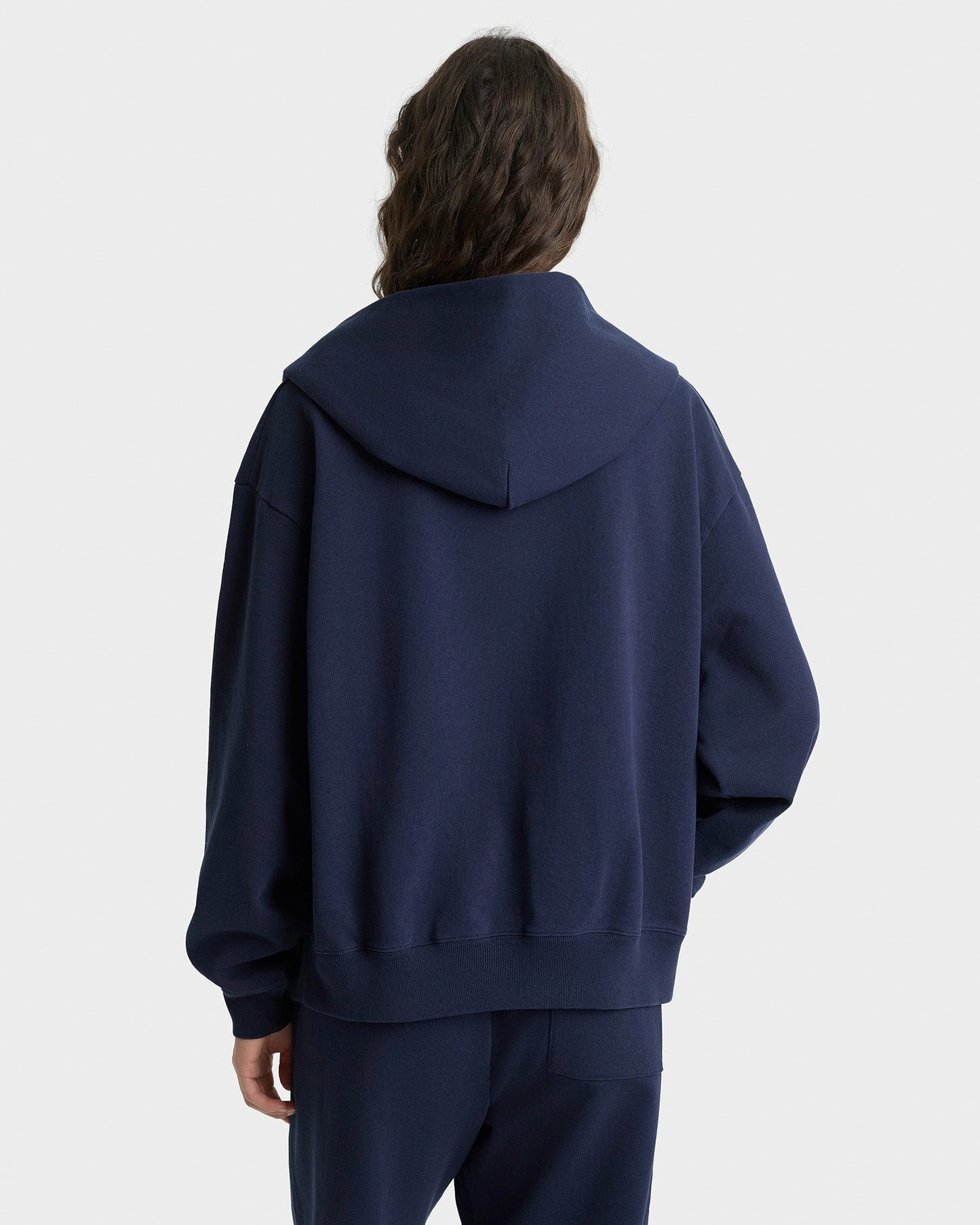 Yale Classic Zip Hoodie - Navy/White