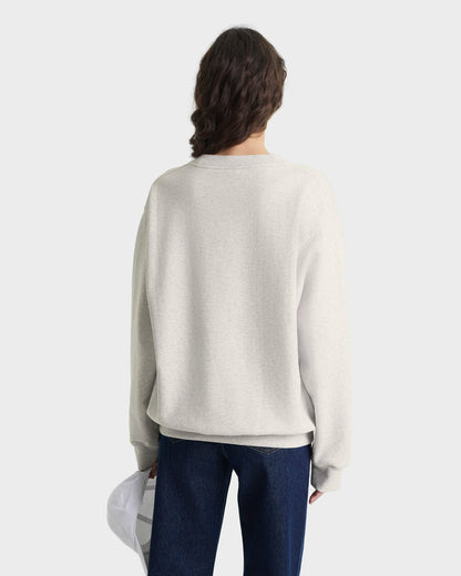 Heritage Yankees Serif Crewneck - Heather Gray/Navy