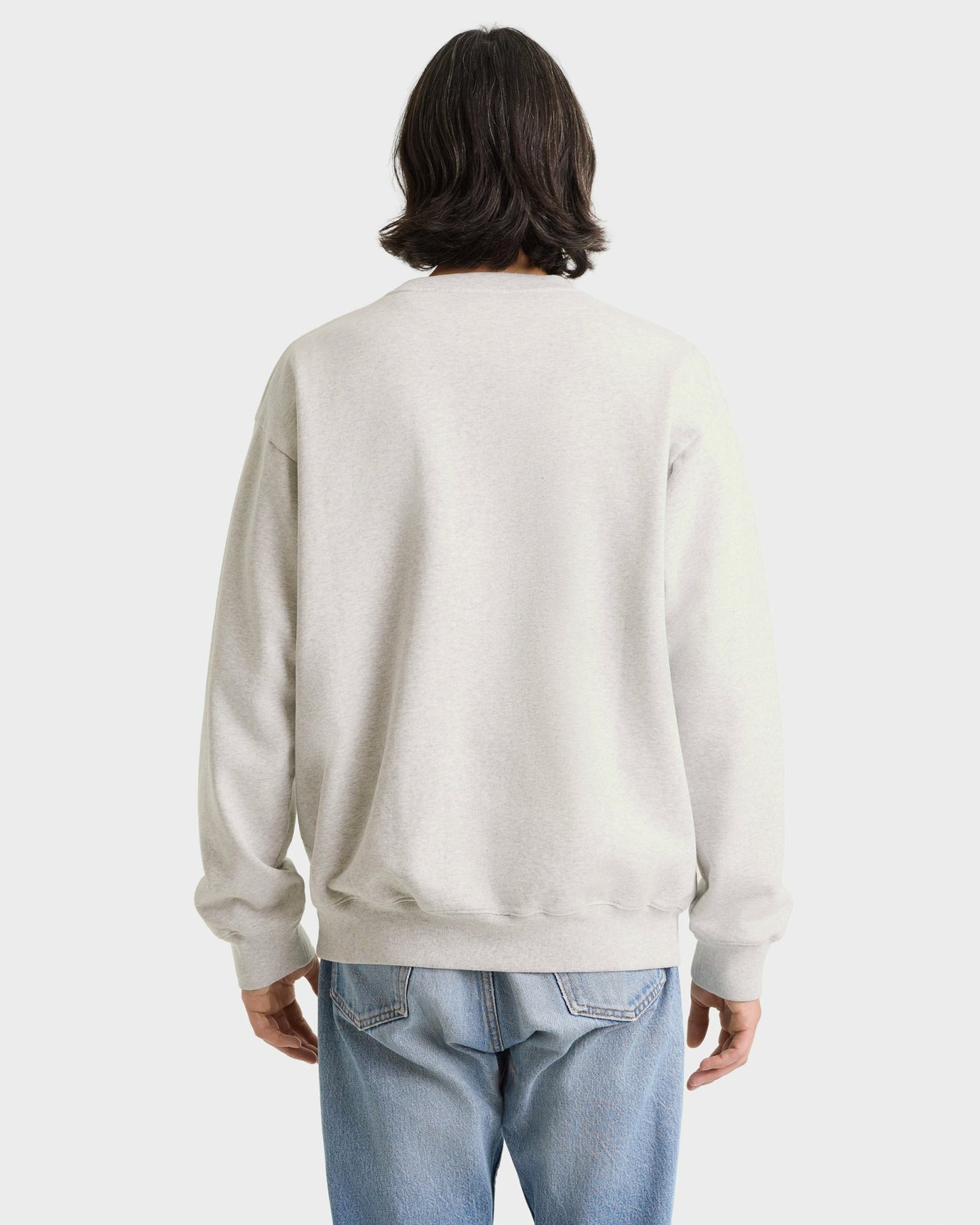 Heritage Yankees Serif Crewneck - Heather Gray/Navy