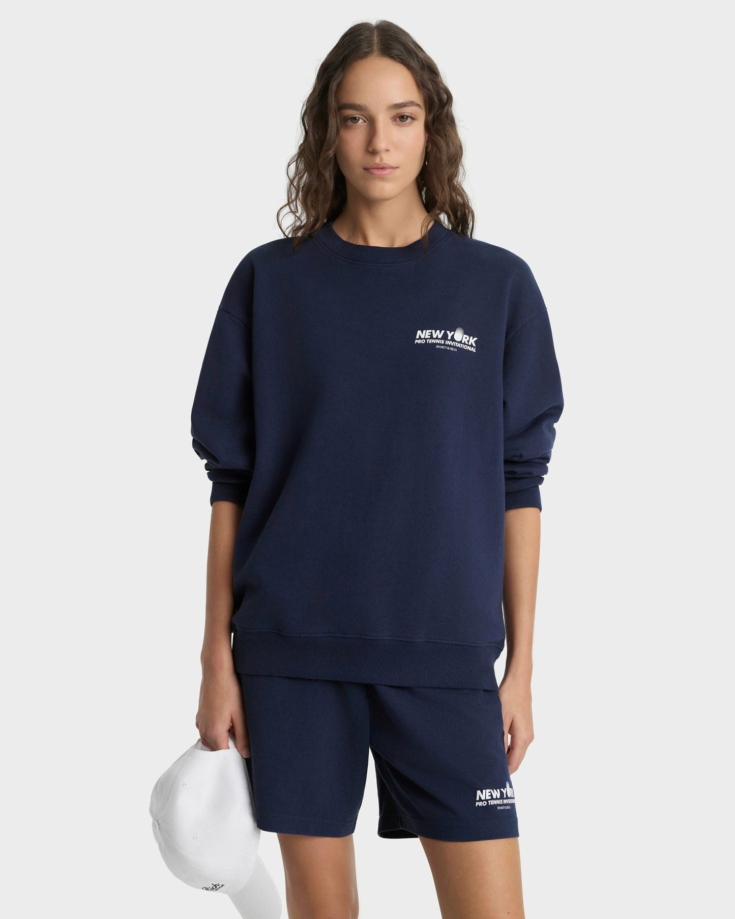 Pro Crewneck - Navy/White