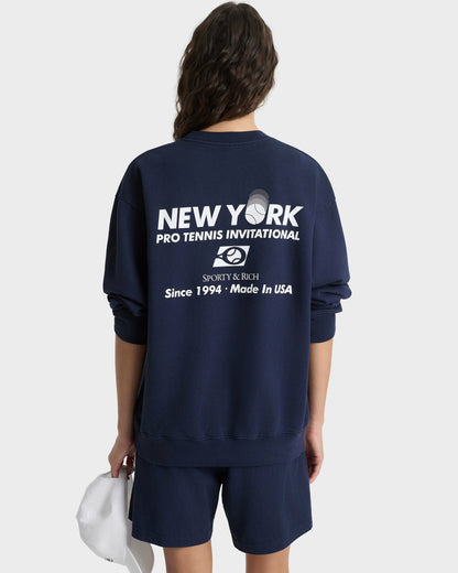Pro Crewneck - Navy/White