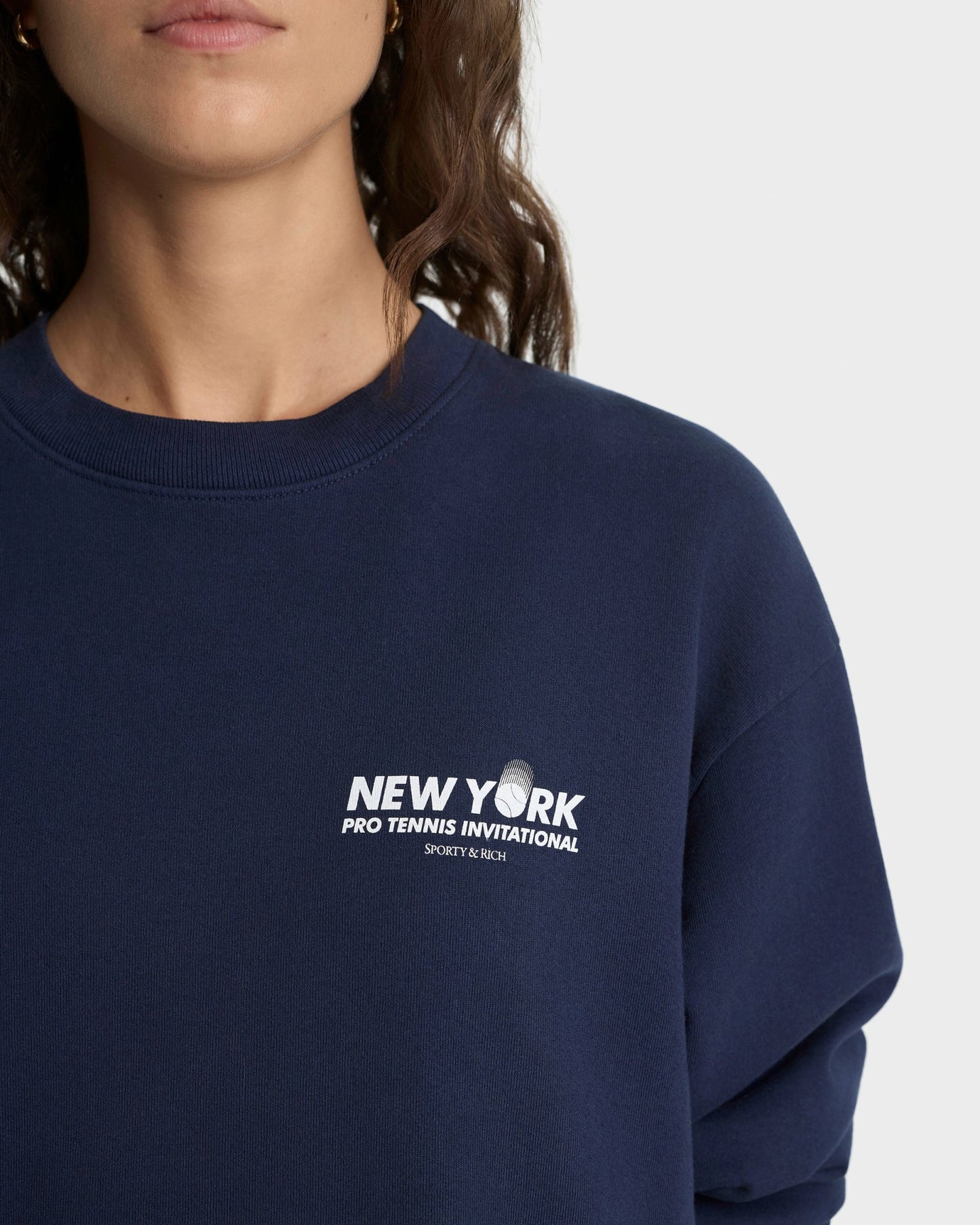 Pro Crewneck - Navy/White
