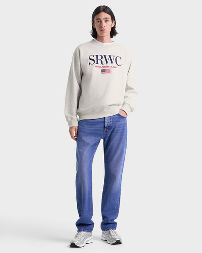 Nautical Embroidered Crewneck - Heather Gray