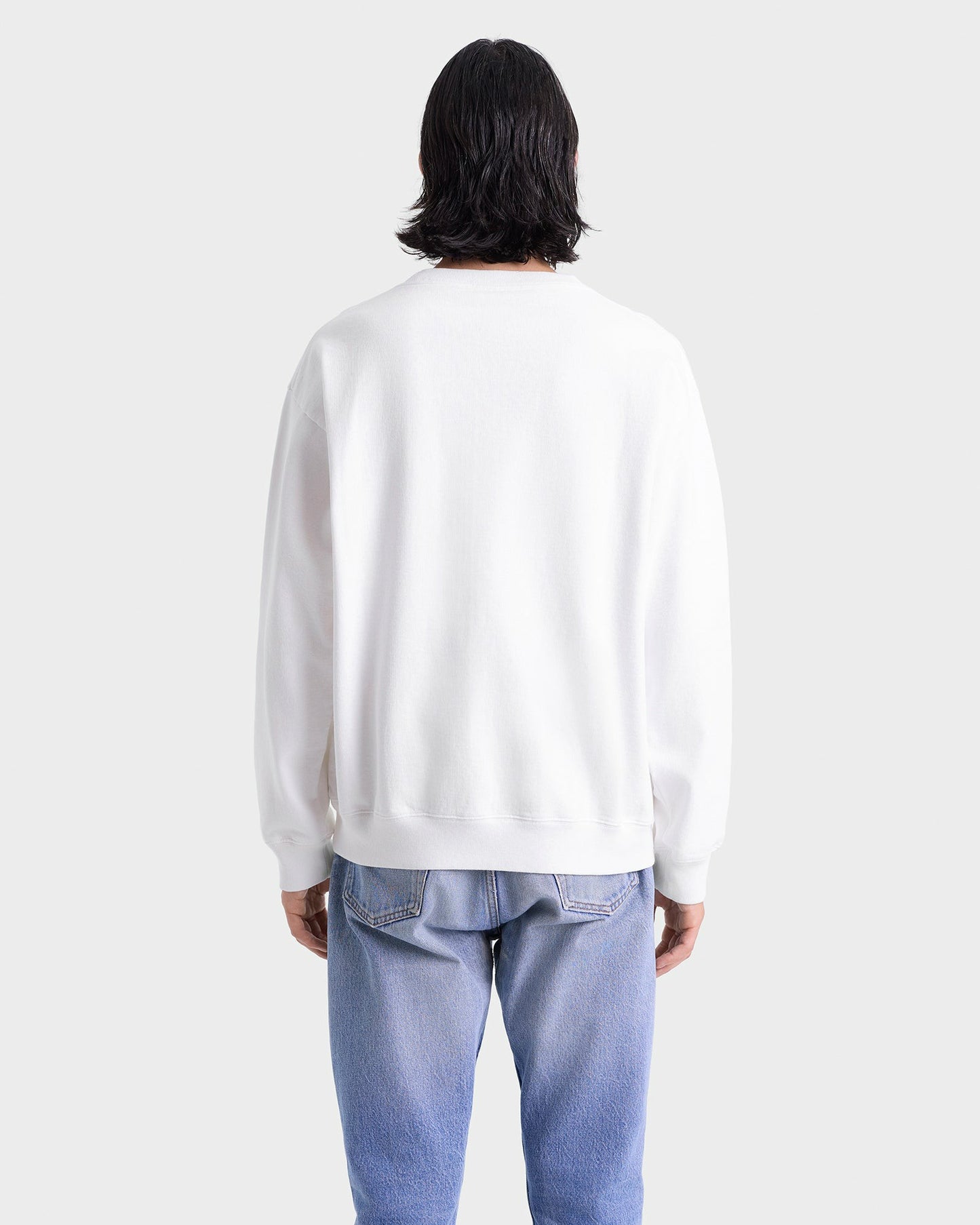 Nautical Embroidered Crewneck - White/Navy/Ruby