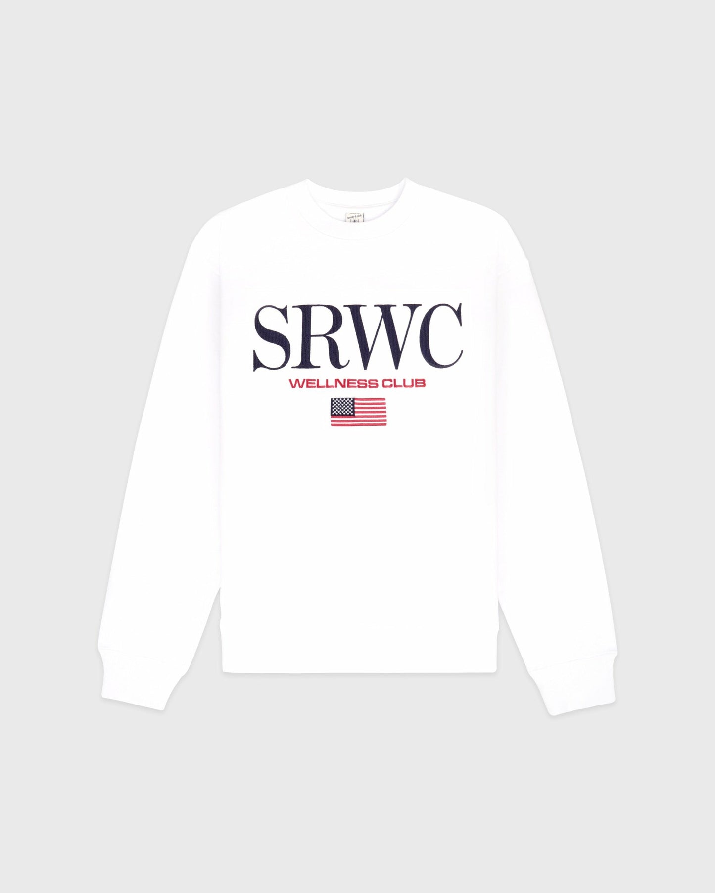Nautical Embroidered Crewneck - White/Navy/Ruby