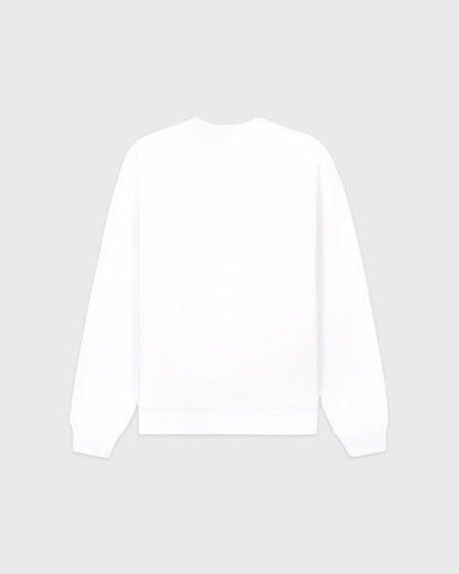 Nautical Embroidered Crewneck - White/Navy/Ruby