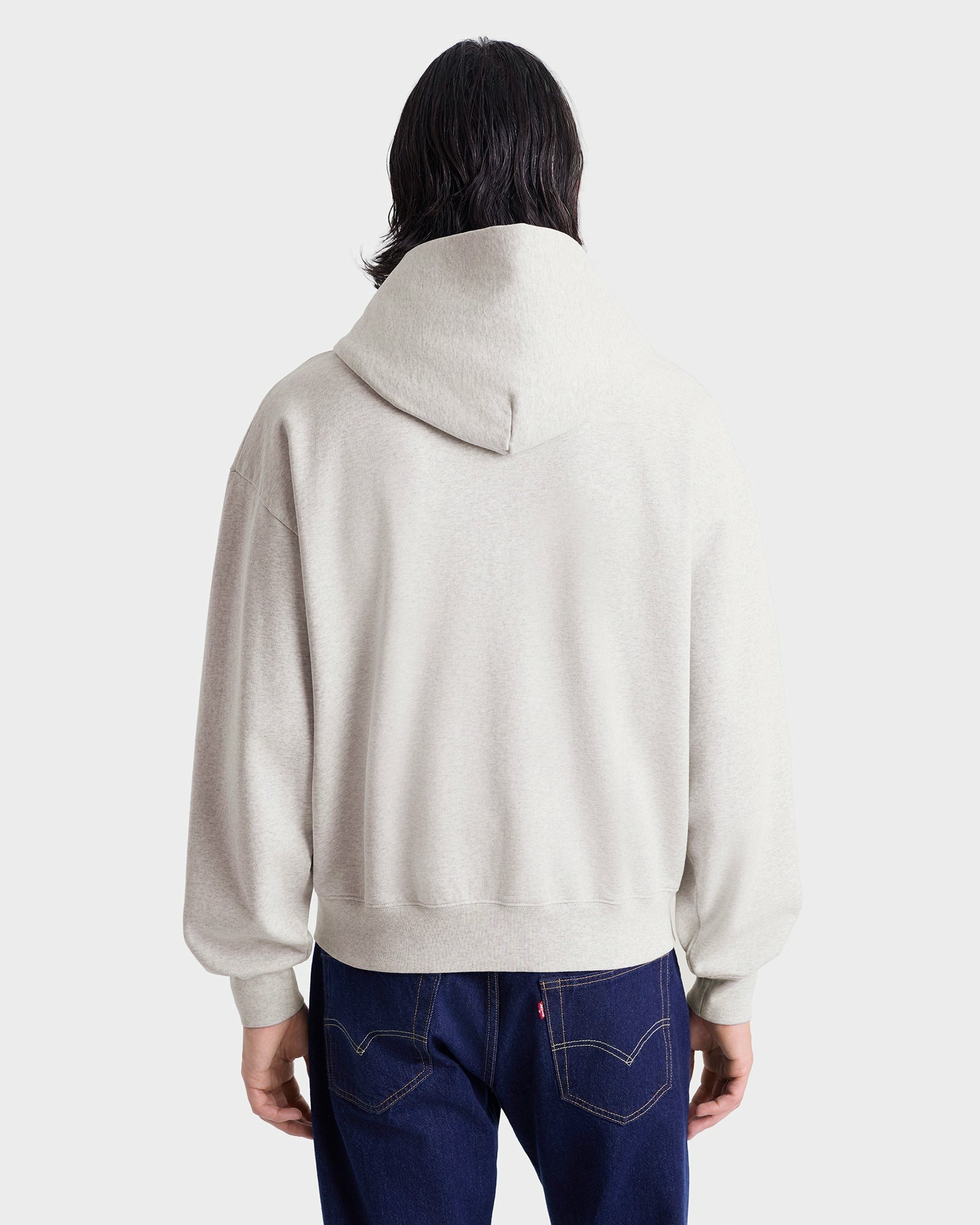 Nautical Embroidered Zip Hoodie - Heather Gray/Navy