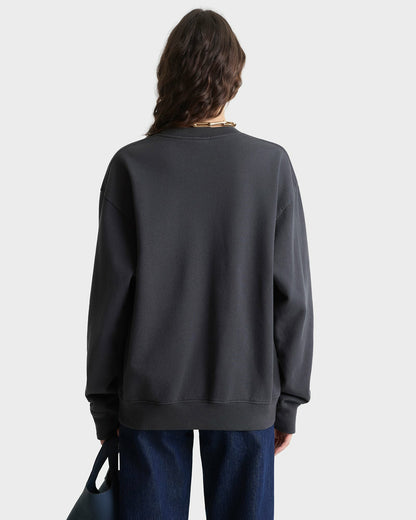 BH Riding Club Crewneck - Faded Black/White