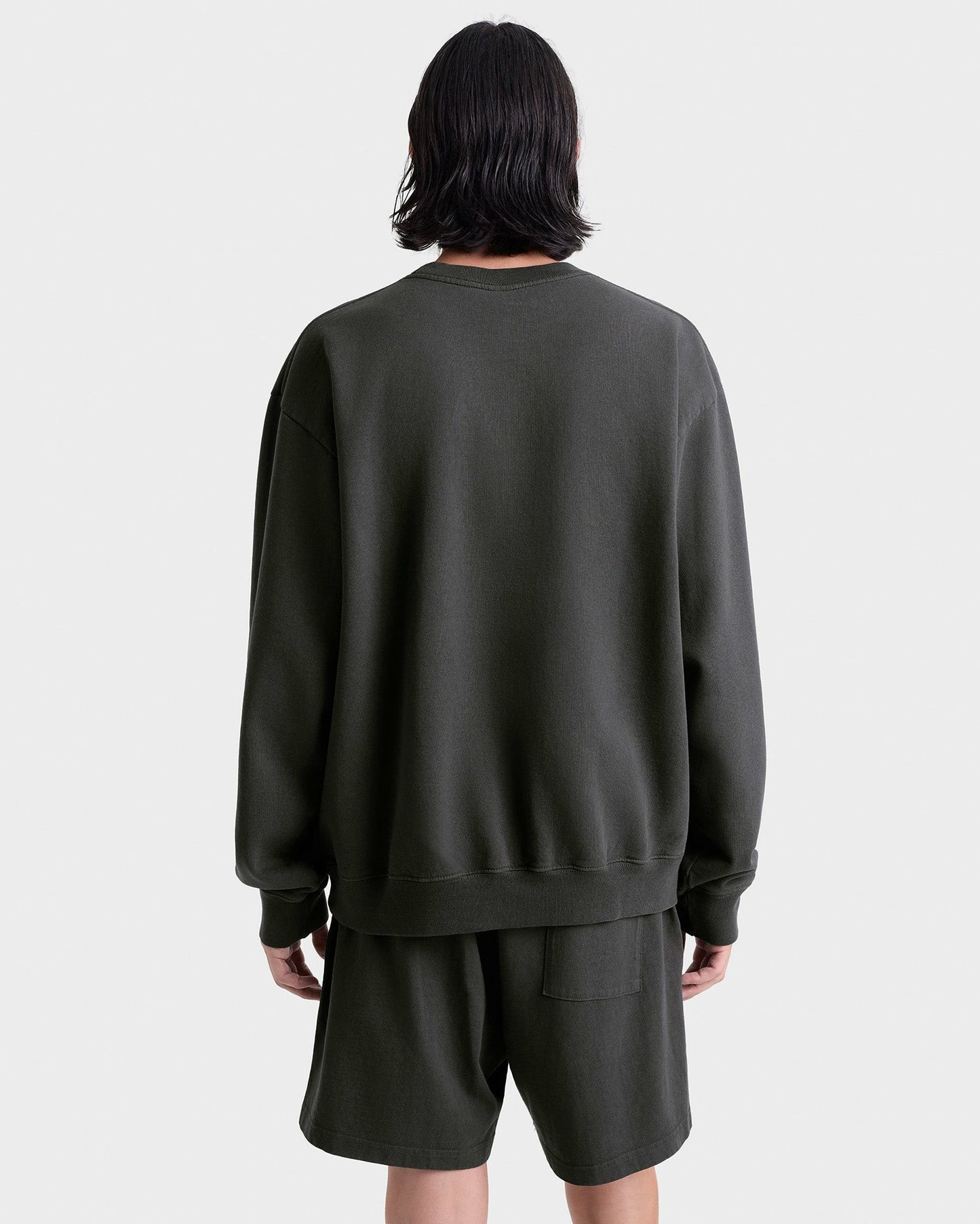 Stallion Crewneck - Faded Black/White