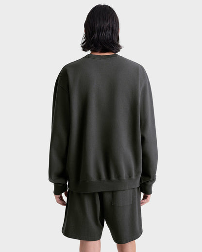 Stallion Crewneck - Faded Black/White