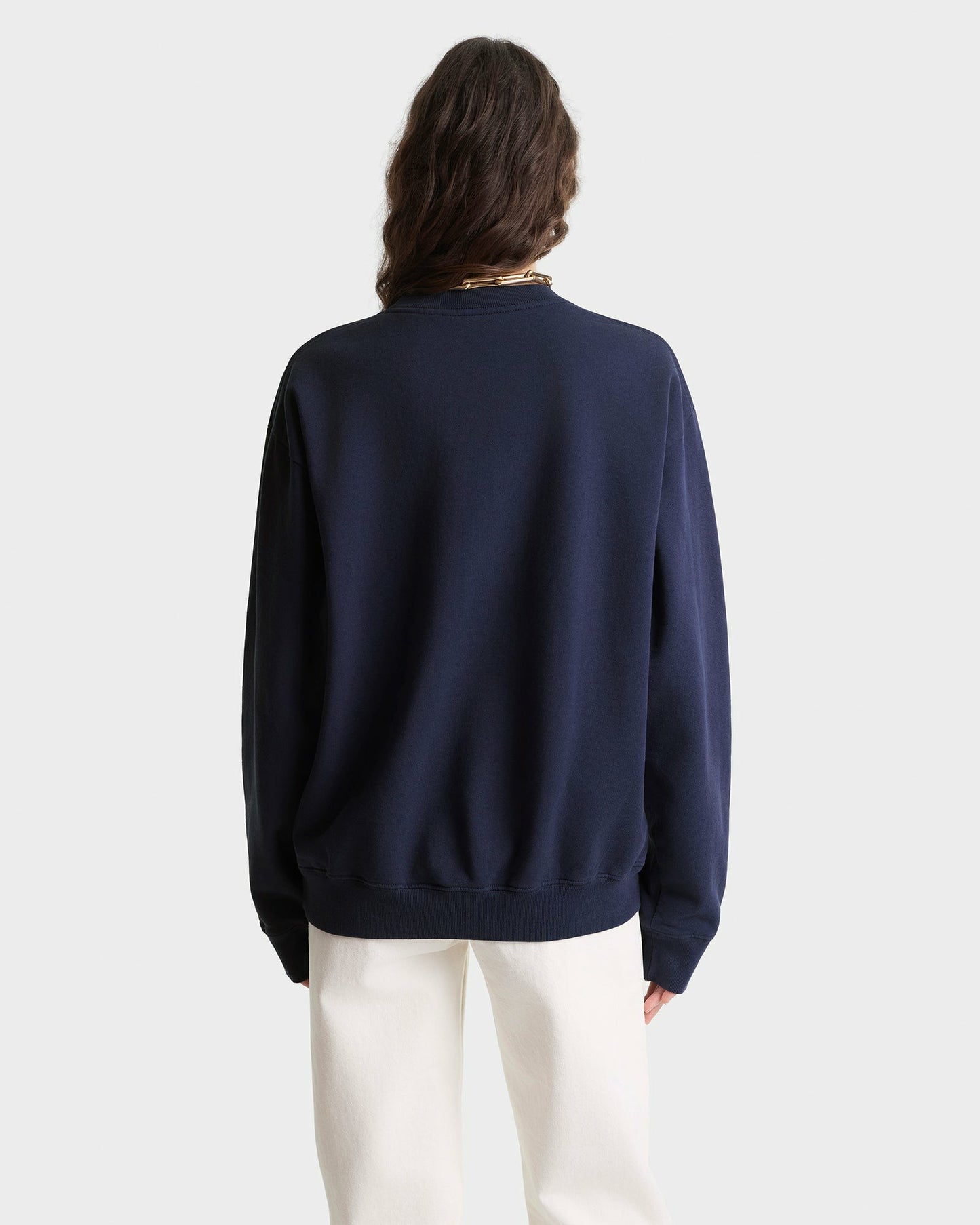 BH Crest Crewneck - Navy/White