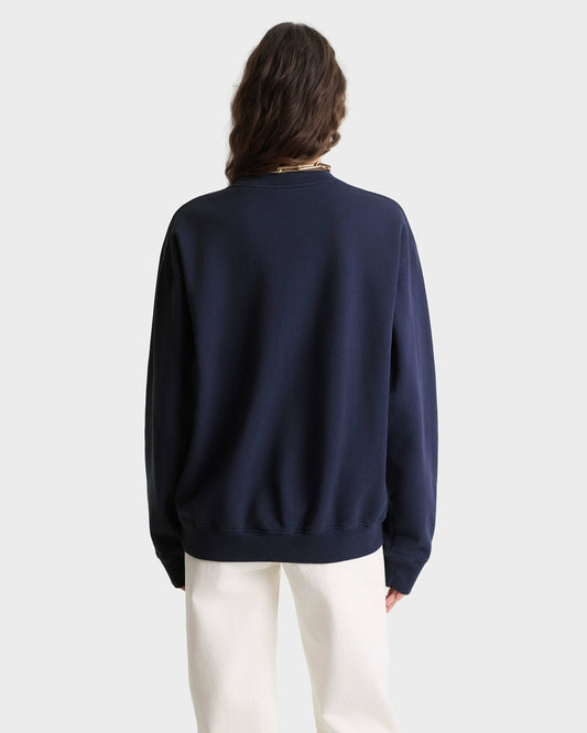 BH Crest Crewneck - Navy/White