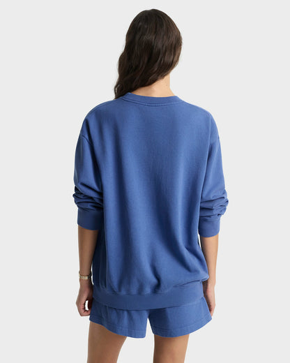 BH Riding Club Crewneck - Pier Blue/Ecru